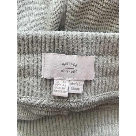 FatFace UK Women's Athleisure Sports Joggers Size 10 Light Sage Green Pockets - Picture 2 of 8